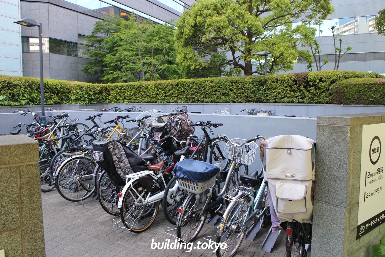 ゲートシティ大崎 ウエストタワー、自転車駐輪場。