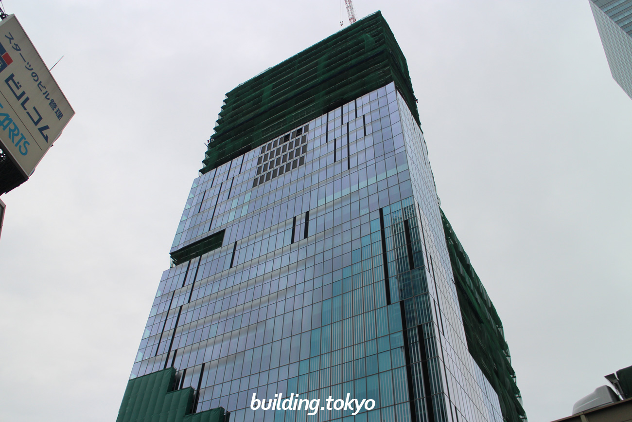 渋谷スクランブルスクエア 東棟 建設中の様子（2018年4月17日）