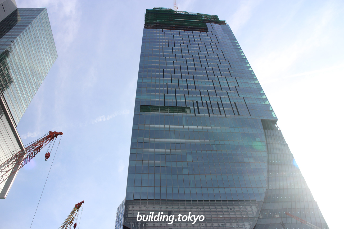 渋谷スクランブルスクエア東棟 建設中の様子（2018年11月26日）